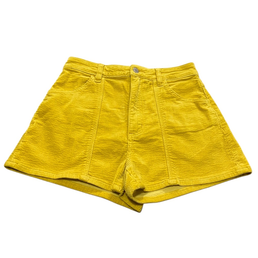 Rolla’s Dusters Cord Shorts 26 Yellow Gold Retro 70s High Rise Mustard Boho - Picture 3 of 9